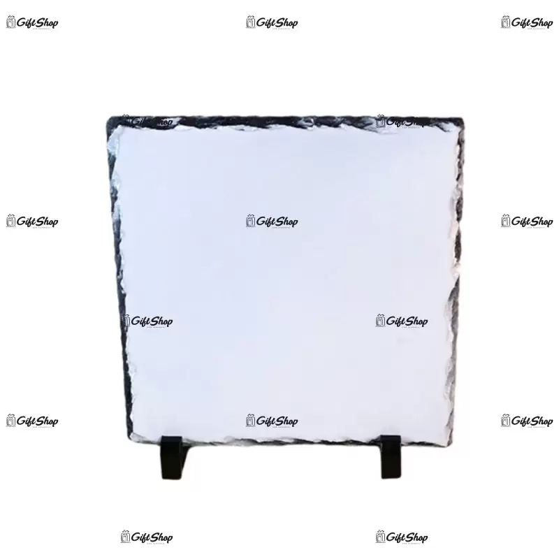 .rama foto, piatra ardezie, 14x14 cm personalizata